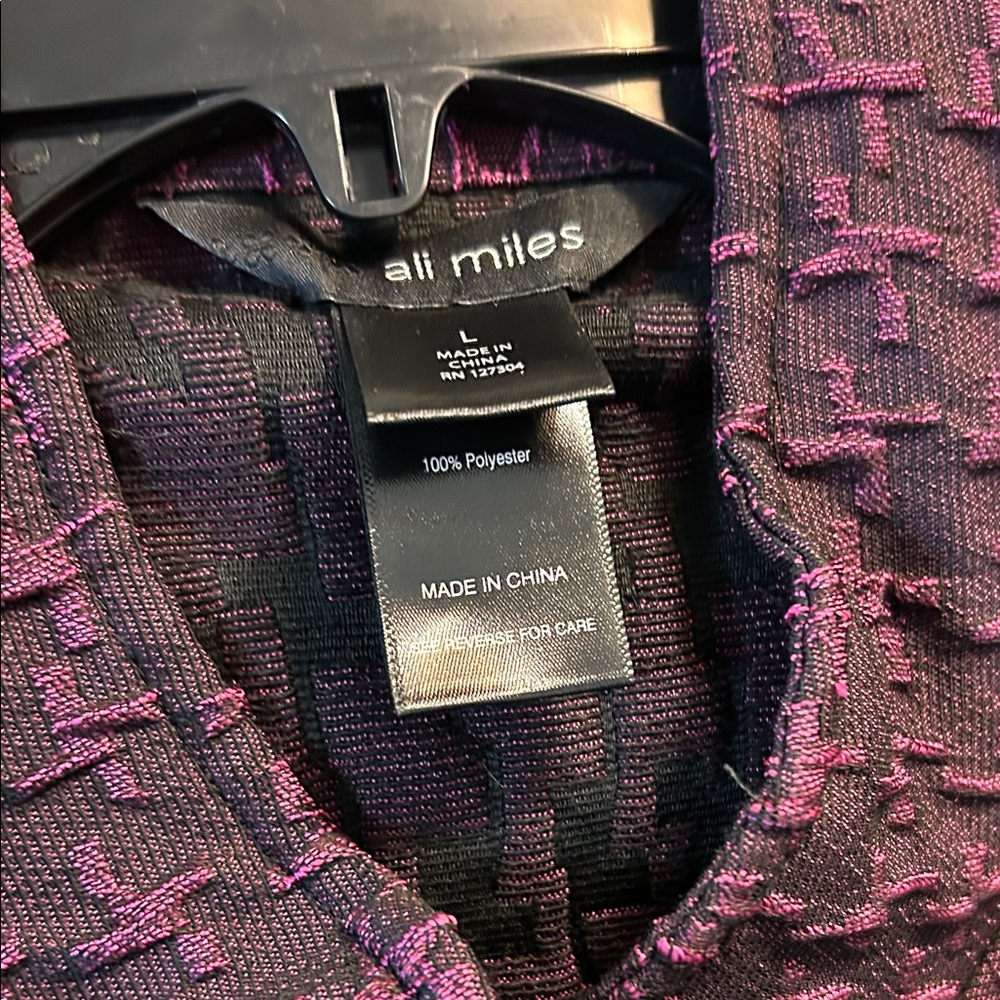 Ali Miles Deep Purple/Plum Jacket with Square Black Buttons - Picture 6 of 11